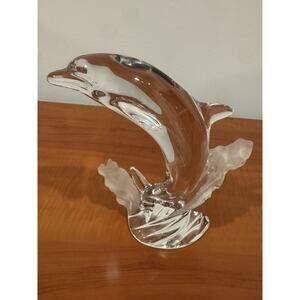 Natchmann Crystal Dolphin Glass Figurine